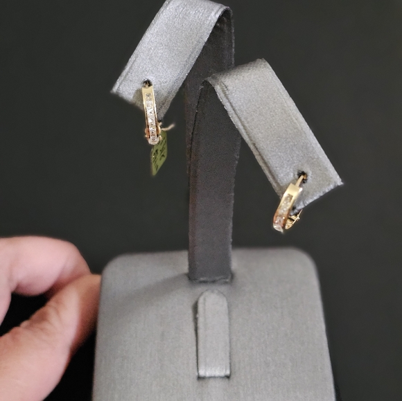 14k Gold Cz Earrings